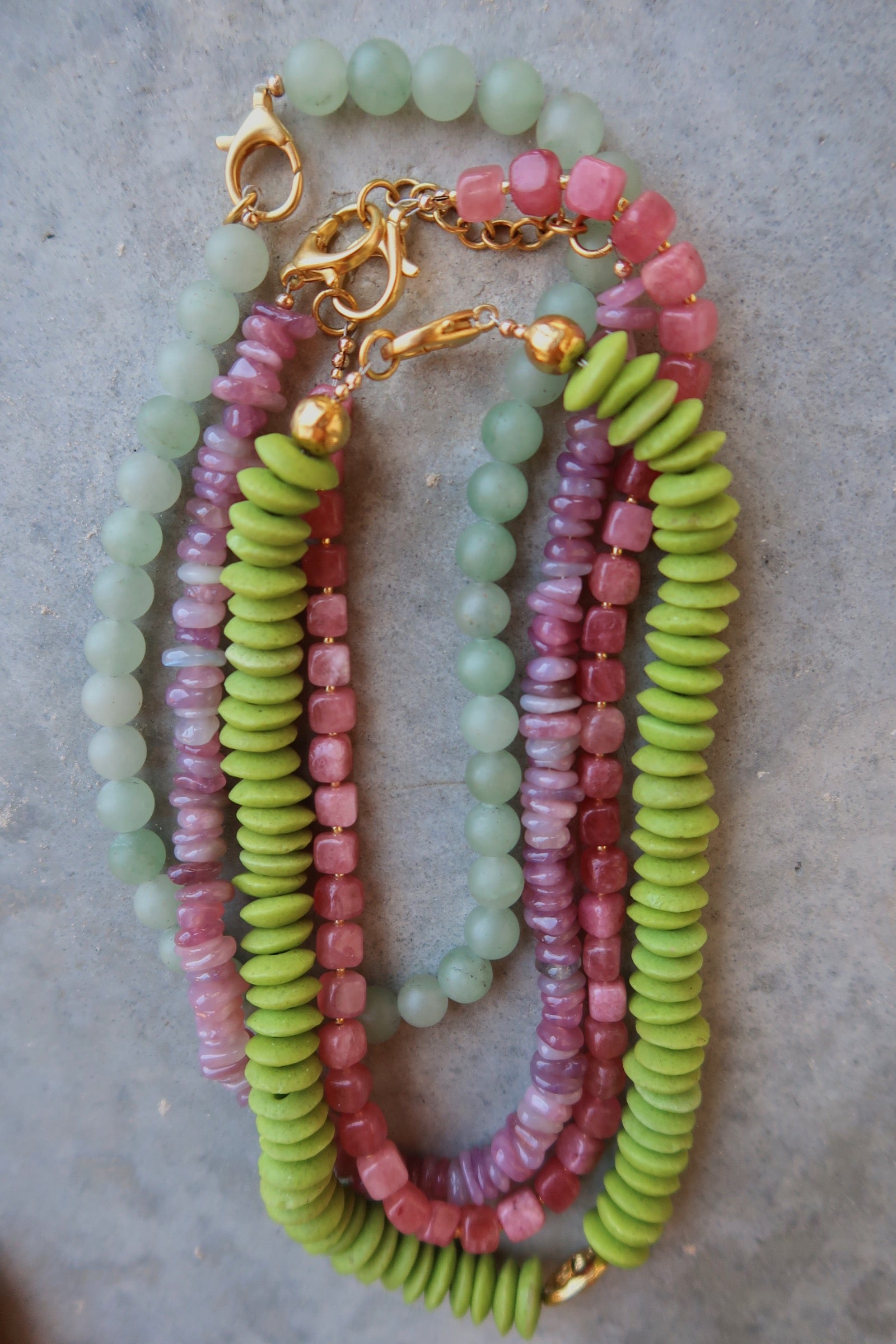 Green Beaded Belle Necklace