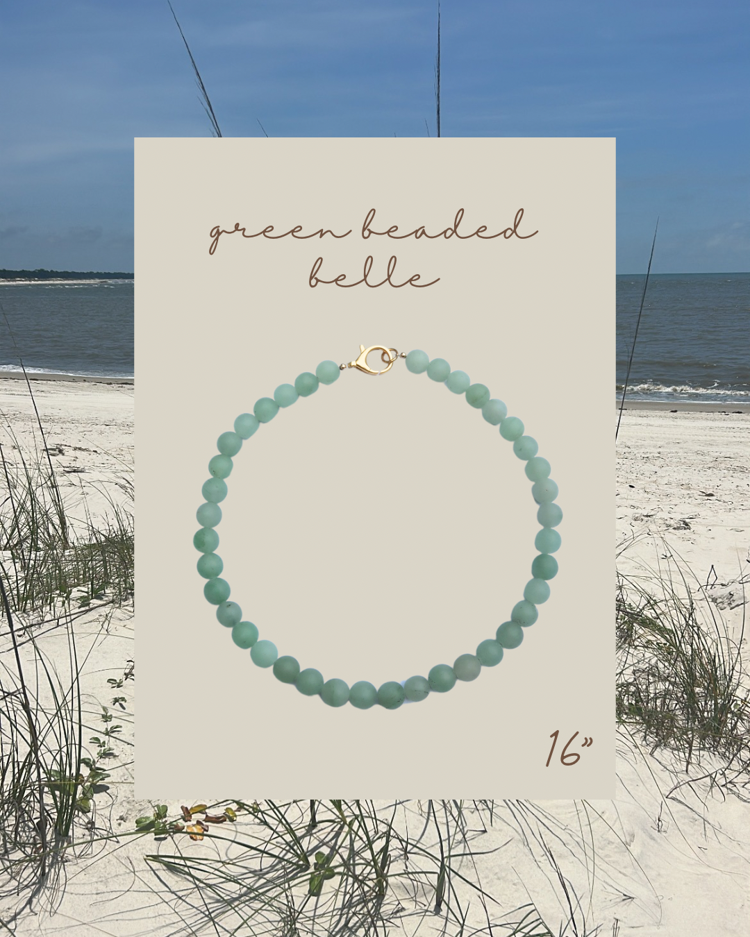 Green Beaded Belle Necklace