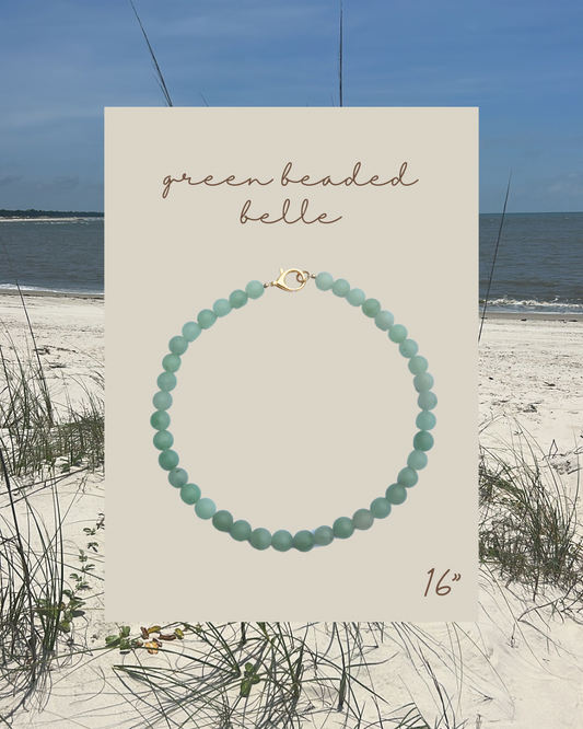 Green Beaded Belle Necklace