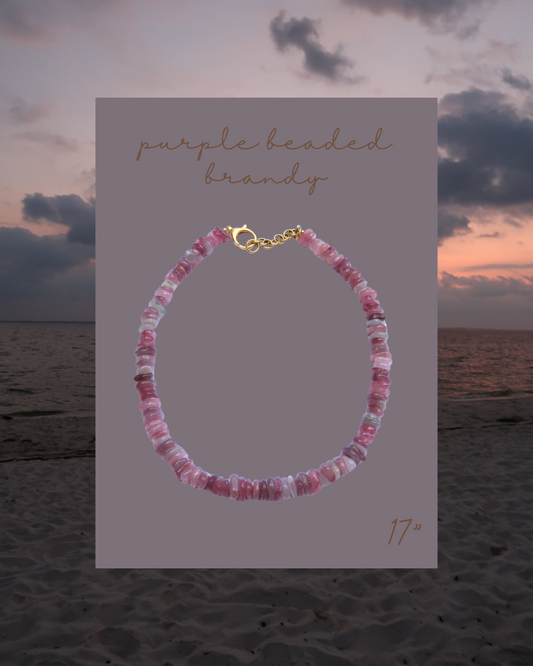 Purple Beaded Brandy Necklace