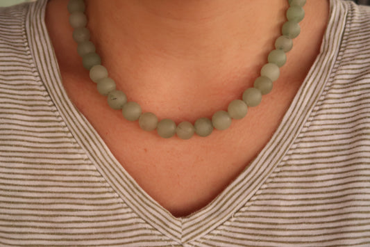 Green Beaded Belle Necklace