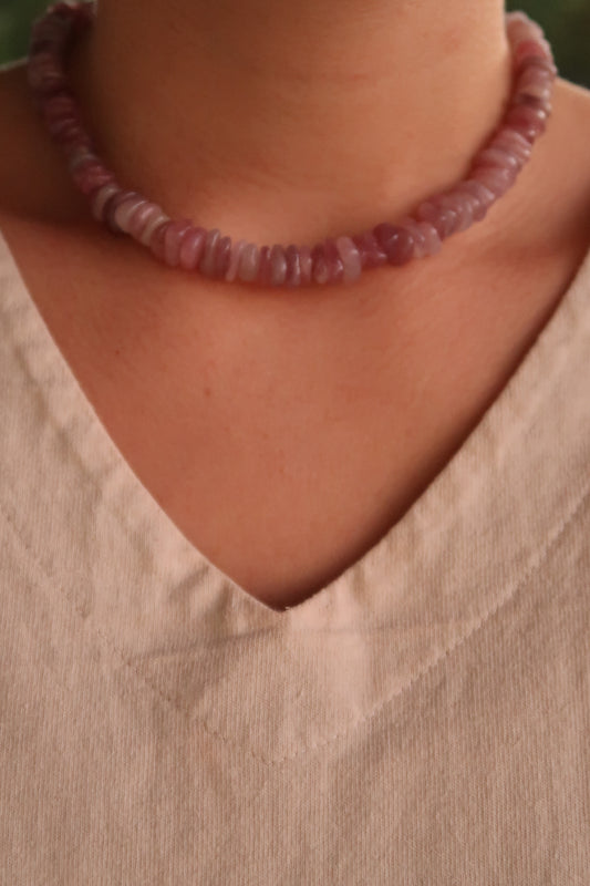 Purple Beaded Brandy Necklace