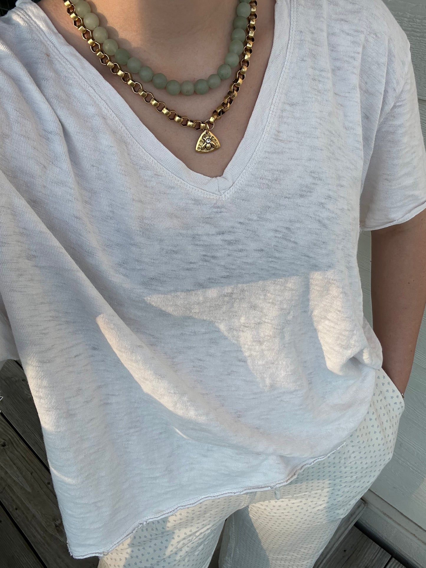 Green Beaded Belle Necklace